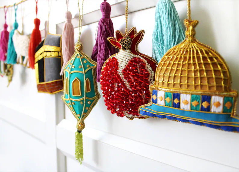 30 Piece Bundle Decorative Heirloom Garland, Islam, muslim celebration, Quran, Kabaah, Madinah, Eid Islamic Art Ramadan, Hajj, Eid Mubarak
